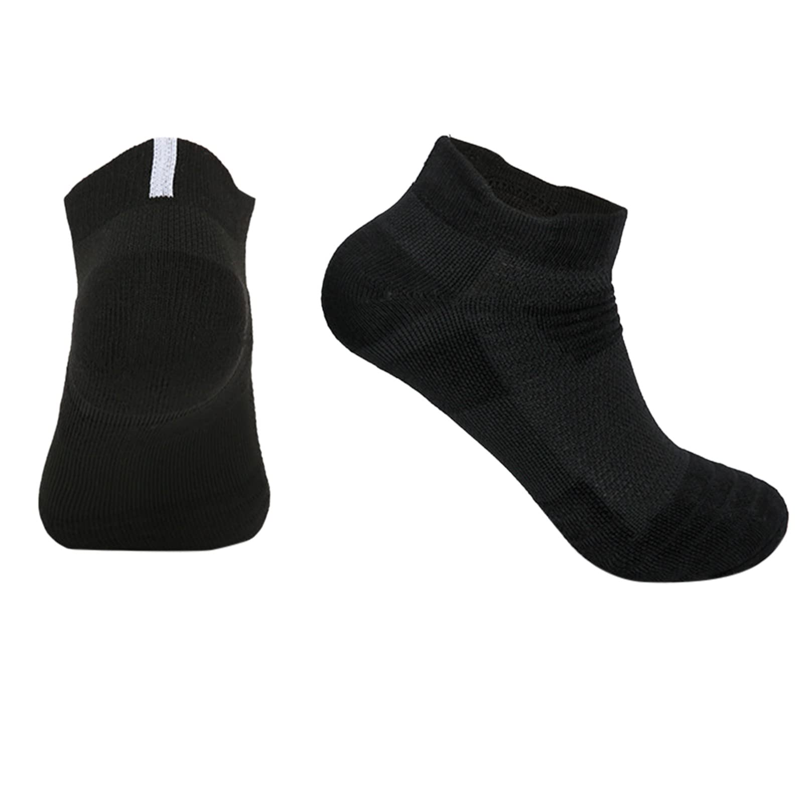 6 par skarpetek do sneakersów, tkanina siatkowa, dla kobiet i mężczyzn, skarpety sportowe, krótkie, bawełniane, oddychające, czarny, rozmiar uniwersalny