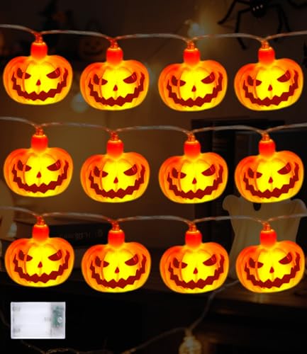 Tixexo Catena luminosa per Halloween, 3 m, con 20 LED, impermeabile, per feste di vigilia