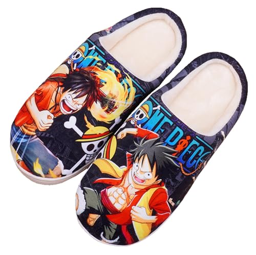 Anime Slipper Soft Plush House Slippers Women Men Winter Anti-slip Indoor Slip on Shoes