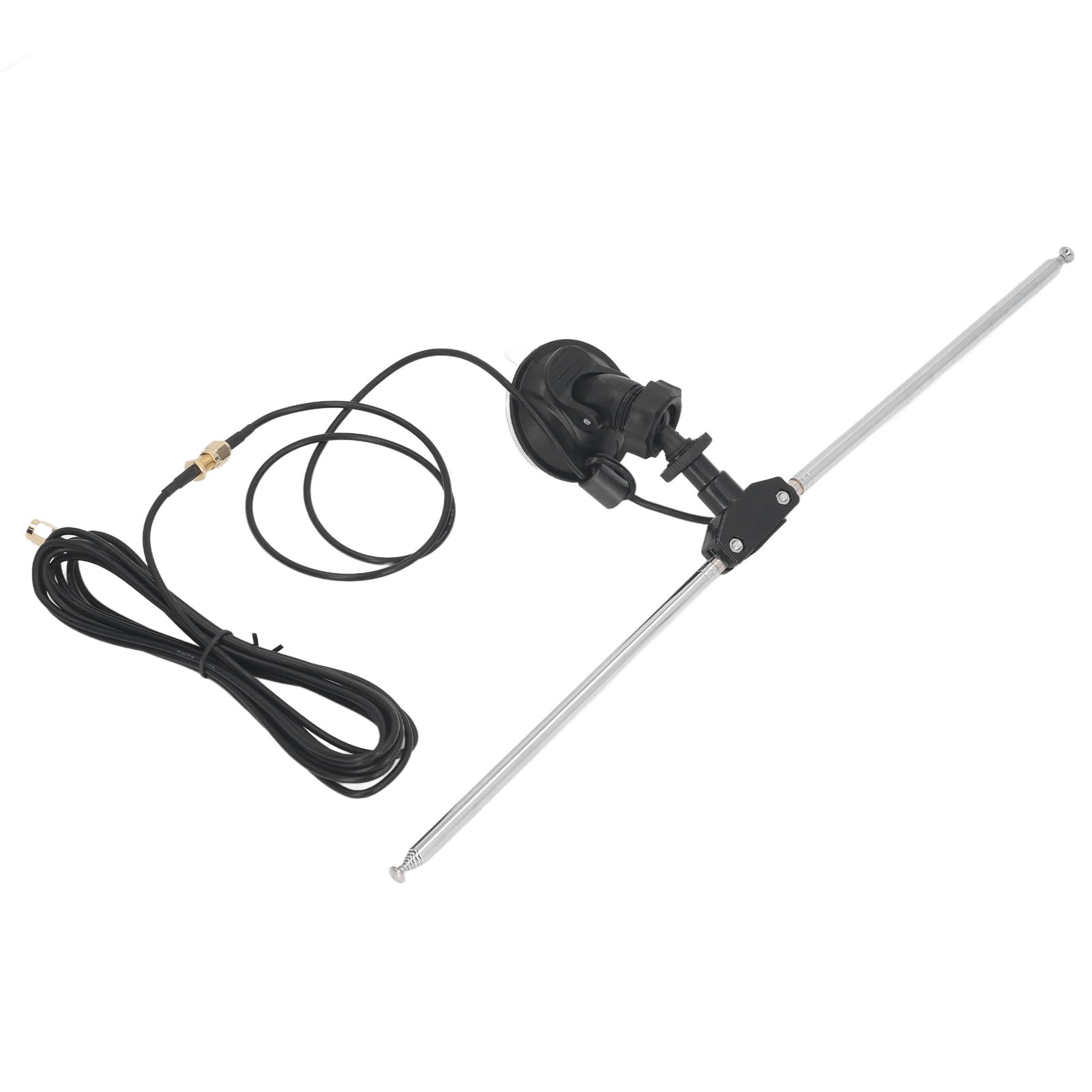 SDR-Empfängerantennen-Set, 60 cm RG174-Kabel, SMA-Stecker, Teleskop-Dipol für VHF UHF, Saugnapf-Montagesockel mit 1/4-Zoll-Außengewinde