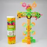 Lux Blox Neon Engineer — 314-Piece Advanced Building Set | 4 UV-Reactive Neon Colors | Patented Snap-Hinge Blocks | Fractals, Machines & Architecture | STEM Ages 6+ | Made in USA