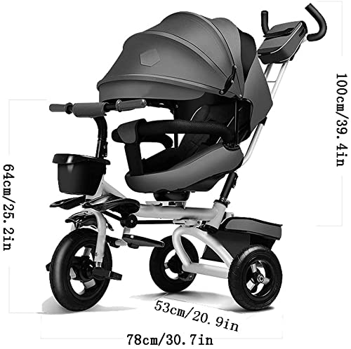 NUBAO Dreiräder Für Kinder ab 1 Dreirad Trike Baby Kinder Kinder Dreirad Fahrt auf 3 Rädern Sichere Baldachin Bike w… – Bild 3