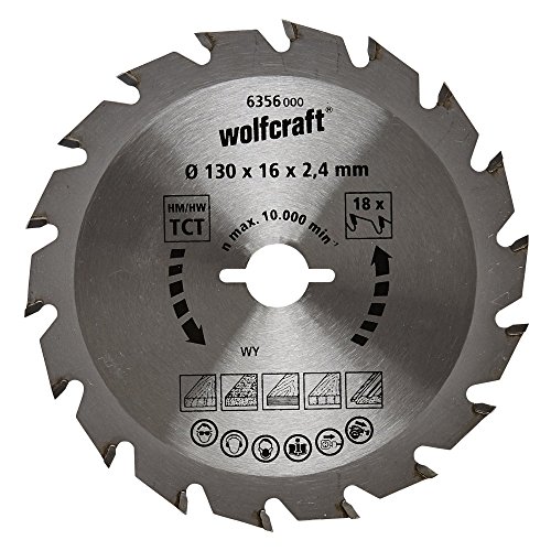 Preisvergleich Produktbild Wolfcraft Kreissäge-Blatt 130 X 16 18Z Hartmetall