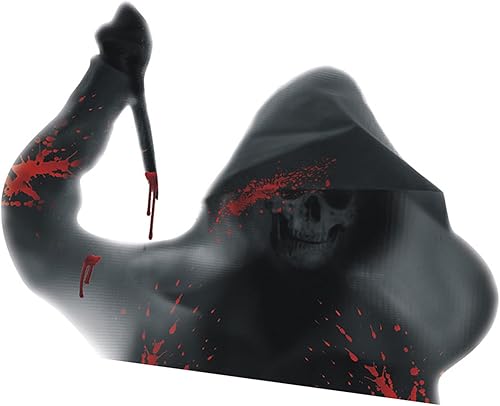 Miniatura 8 de Shakven Calcomanías de Halloween aterradoras, calcomanías de pared espeluznantes para ventana de Halloween, calcomanías de pared extraíbles de