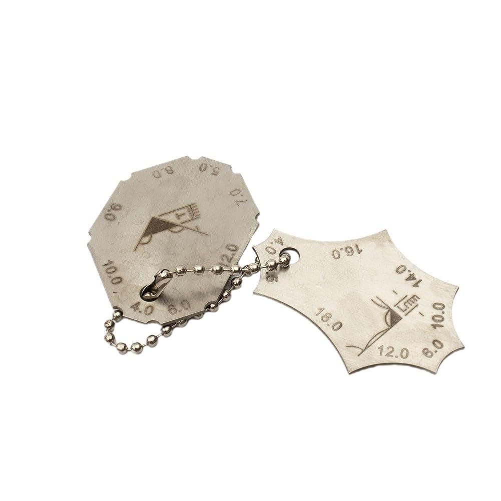 Misuratori per saldatura in acciaio inox Set 2 pezzi strumento ispezione profondità gola righello tascabile mm