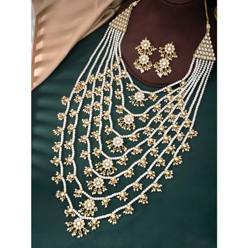 Peora Traditional Multi Layered Necklace & Jewelry Set Gift For Women - Image 4