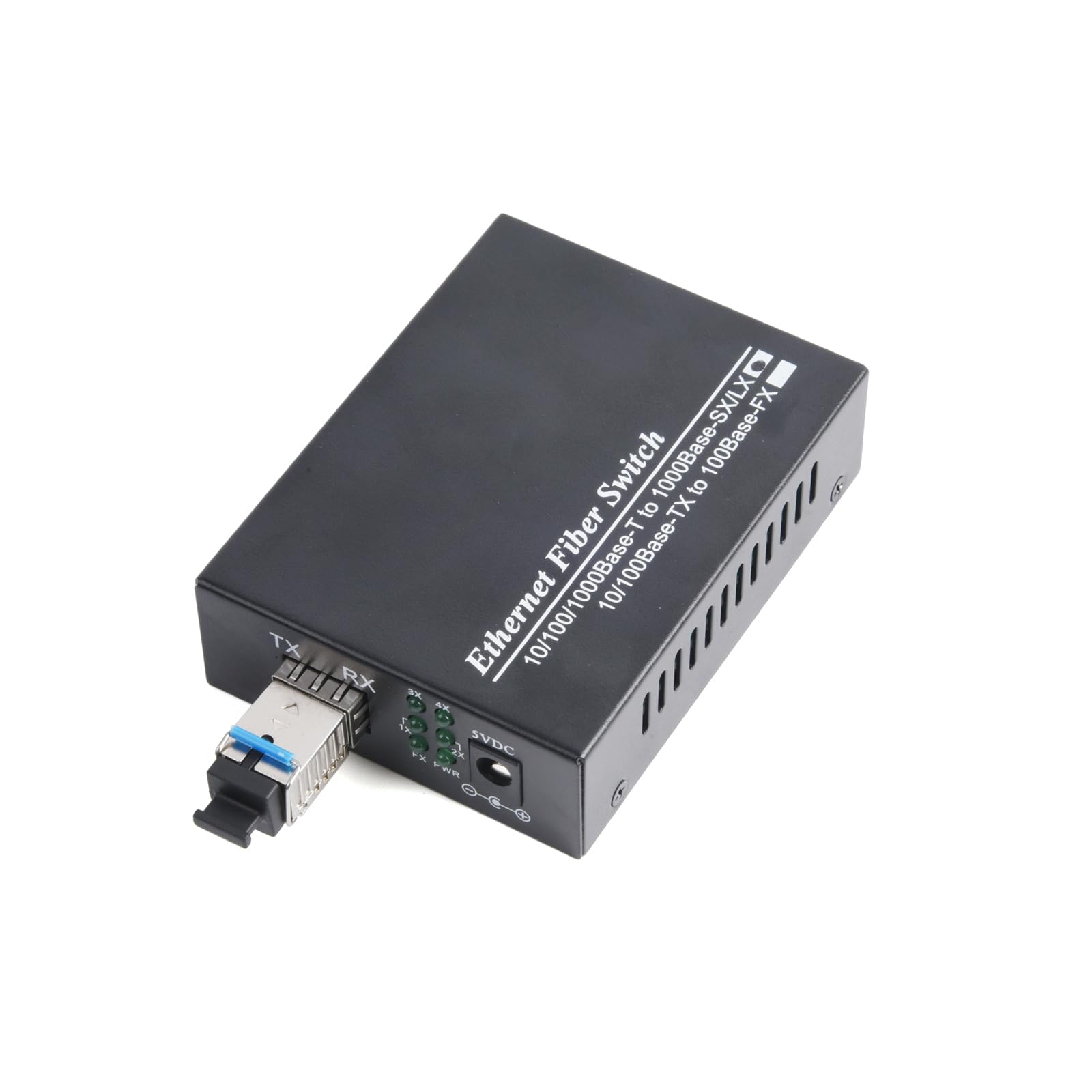 2 Stück Gigabit Ethernet LWL Medienkonverter Glasfaser 10/100/1000 Mbps inklusive SFP und RJ45 Single-Mode Dual SC Faser, 1310nm / 1550nm,3KM