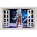 Nensuo 3D Dragon Ball Super - Poster - Goku Ultra Instinto Fondo de Pantalla Mural póster Pegatina de Pared Autoadhesivo Impermeable Vinilo PVC Pegatina de Pared-A_60*90CM