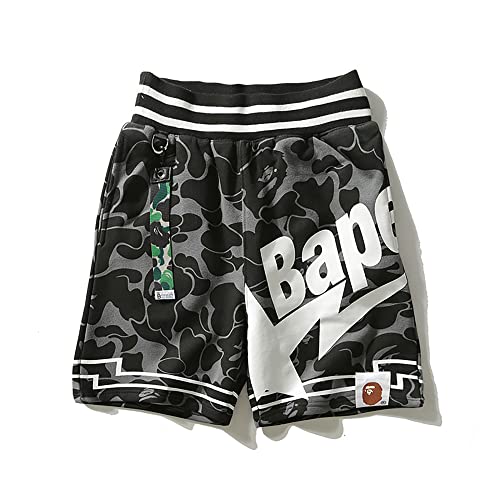 black and white bape shorts