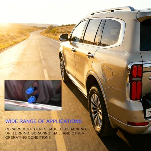 Image of 62 PCS Paintless Dent Repair Glue Tabs Kit, Small Medium Large Pulling Tabs for Car Body & Plastic Bumper Dent Removal, Compatible with T-Bar and Slide Hammer