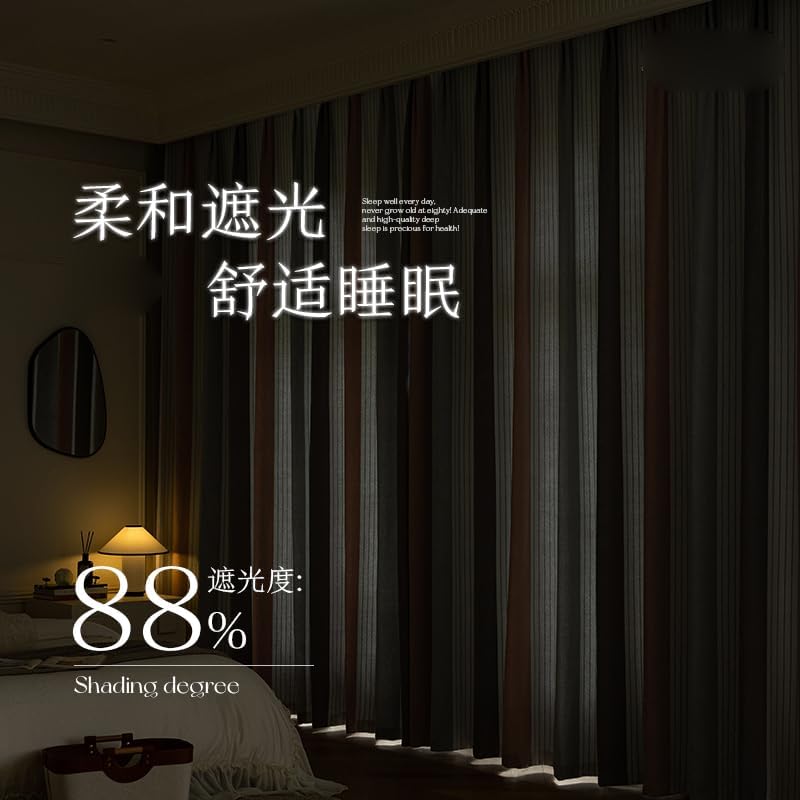 Hotel Curtains Thickened Sunscreen Bedroom Curtain Shading Heat Insulation Living Room Drapes-A,Custom Contact us,Pull Pleated Tape