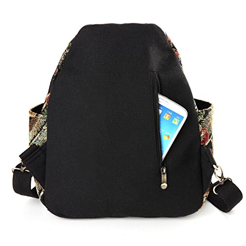 Goodhan Vintage Phoenix Sequins Embroideried Women Backpack Daypack Travel Shoulder Bag One_Size #TOP3