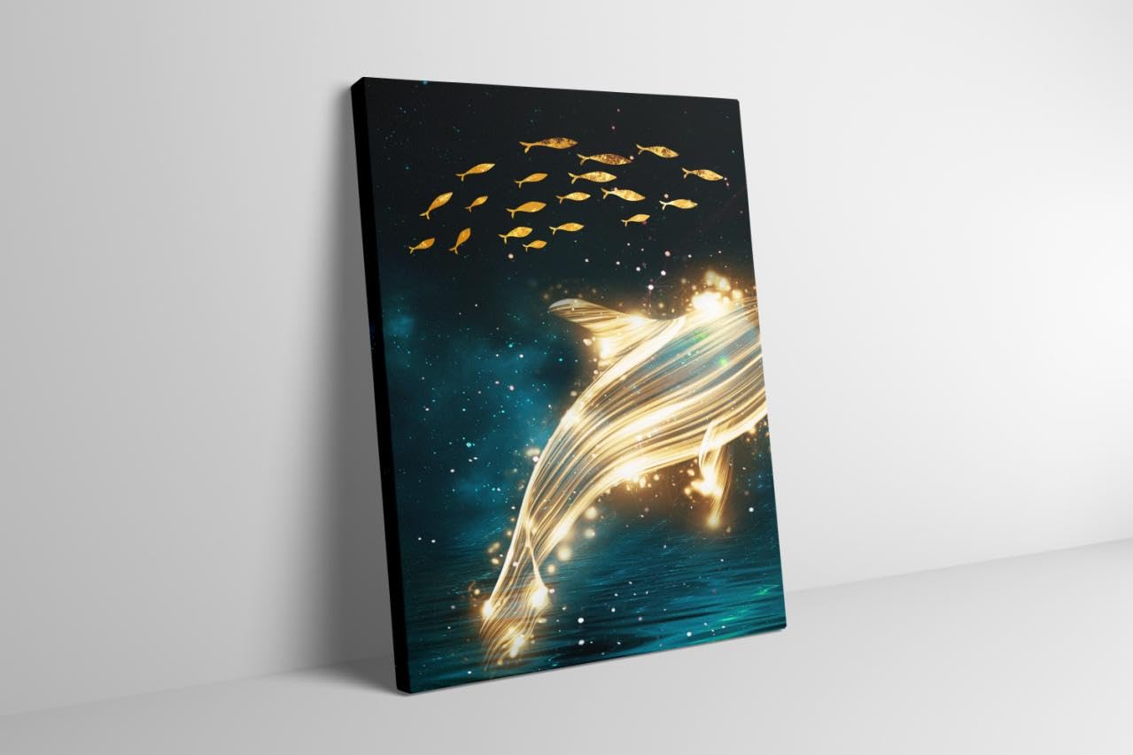 Amazon.co.jp: MIKEART 3枚セット アートパネル イルカ アート