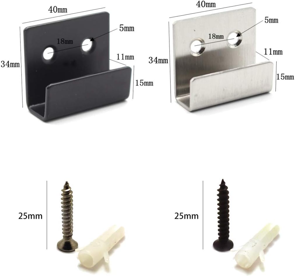 Stainless Steel Flat J Hooks Hanger, Ceramic Tile Billboard Display Board Holder Wall Mount Heavy Duty Hook Brackets Silver 6Sets