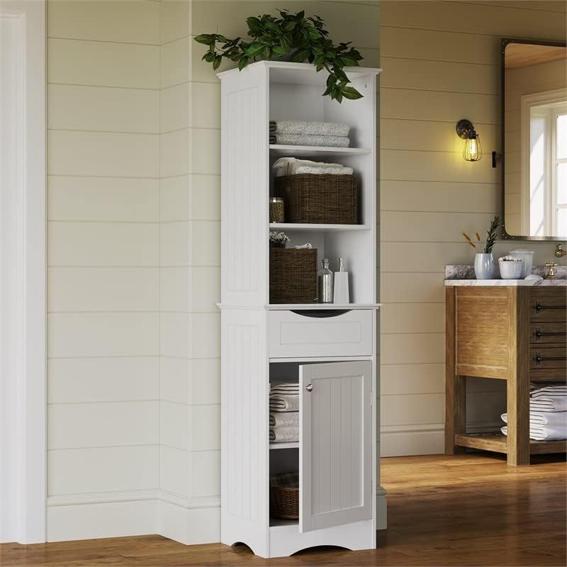 Miniatura 2 de RiverRidge Ashland - Gabinete de almacenamiento para baño con estantes y cajón
