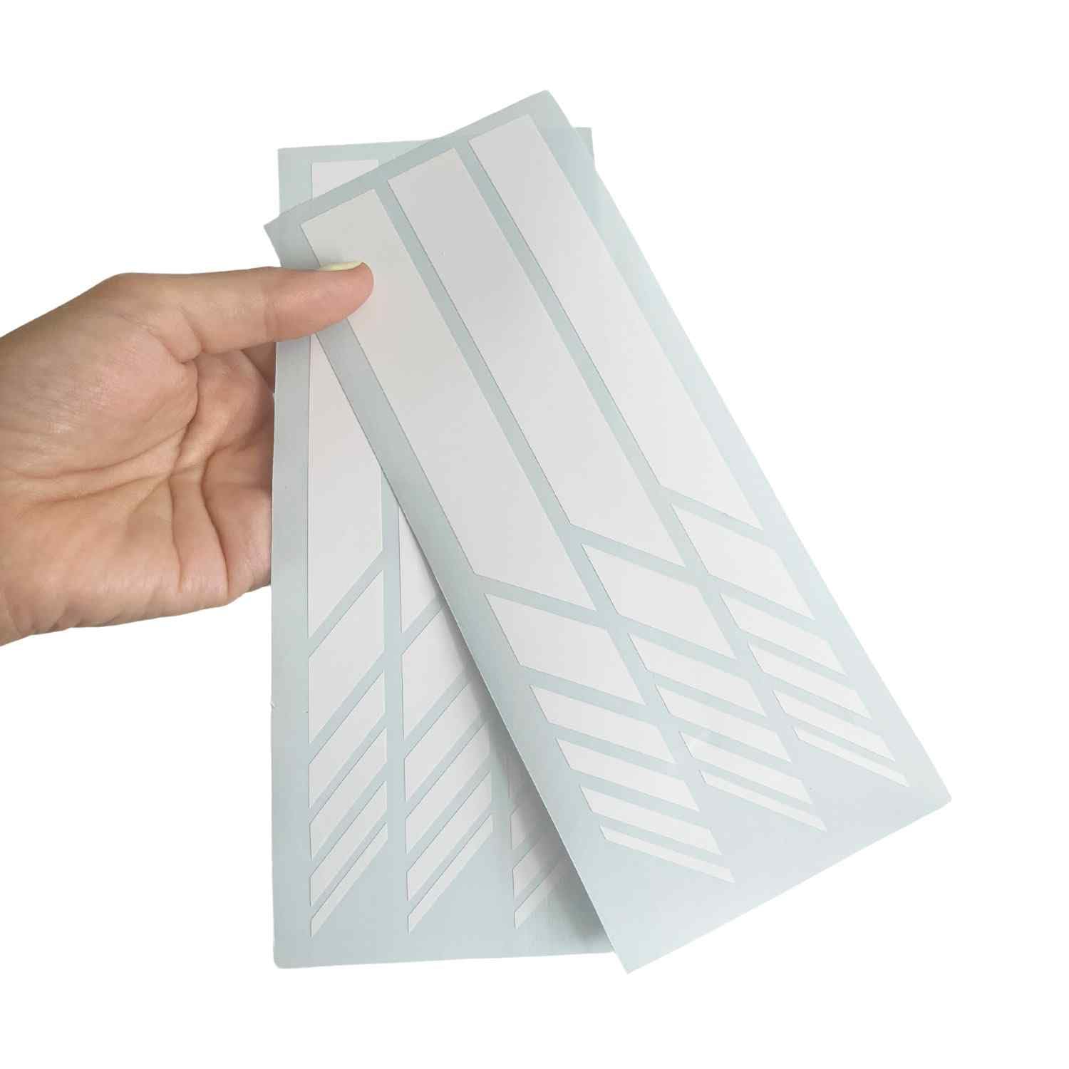 Pegatina espejo retrovisor coche diseño rayas (6 uds) (blanco) - imagen 4