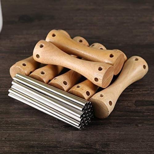 Soporte para botellas de vino de madera natural miniatura 6