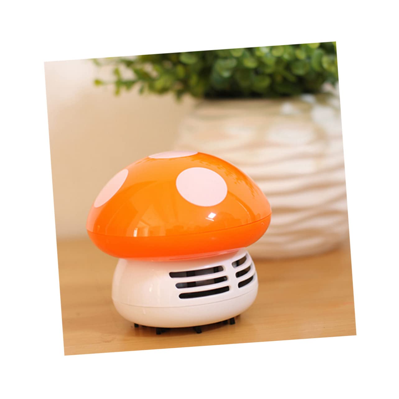 BESTYASH Mini Mushroom Tabletop Vacuum Cleaner Portable Handheld Dust Sweeper for Quick Cleanup of Crumbs Dust Lint Desks Counters Tables Battery Operated