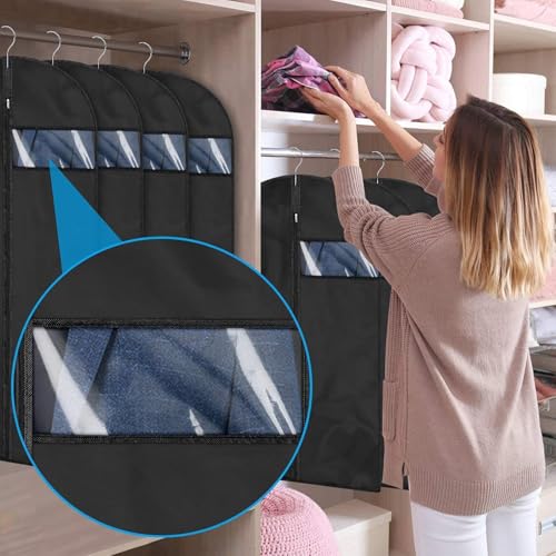 Travel Garment Bag - Suit Bag | Hanging Clothes Travel Bags | Hangable Space Saver Dustproof Protective Organizer With Zipper | Coat Storage Organizers For Clothes, Coats, Jackets, Shirts2