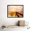 Wee Blue Coo J. M. W. Turner Rain Steam Speed Great Western Railway Painting Art Print Framed Poster Wall Decor 12X16 Inch #1