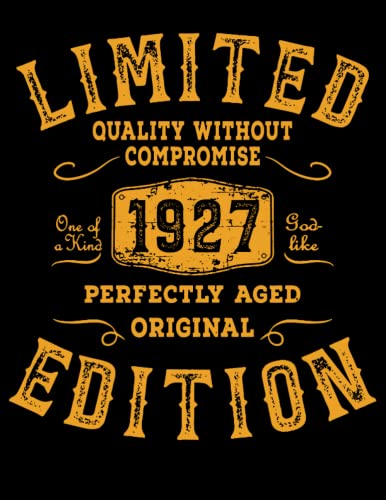 Colorıng Book - 101 Mandalas - Limited 1927 Year Birthday Edition Born Vintage Grunge: Funny Used Retro, Line Art Birthday A4 8,5x11 To Color