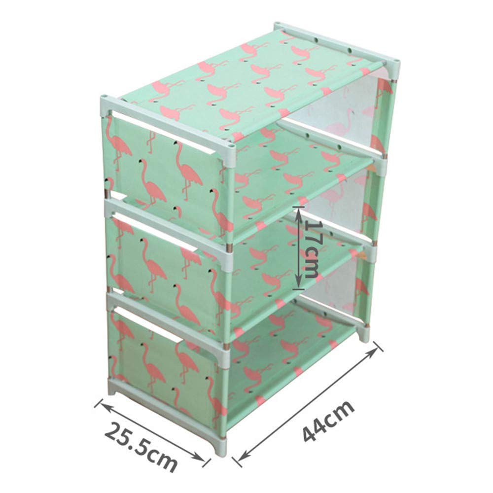 Zapateros de almacenamiento, organizador de estantes para zapatos simple de 3 a 4 niveles, extensible, de montaje rápido, para dormitorio de estudiantes, estante de acabado, azul, 3 estrellas de luz