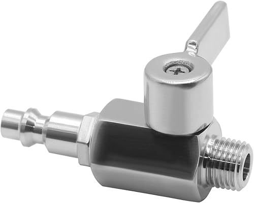 Miniatura 2 de Beduan Válvula de bola rápida de las colocaciones de la manguera del enchufe de la conexión del aire, acero inoxidable 1/4 pulgada NPT macho