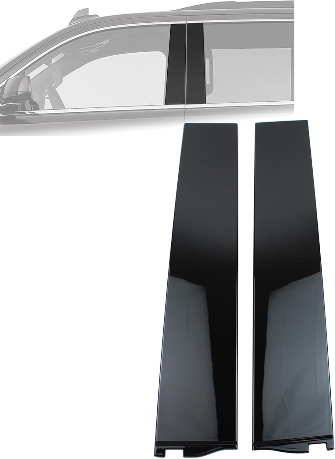 Front and Rear Driver Side B Pillar Molding Trim Cover Applique for Chevrolet Suburban Tahoe GMC Yukon Cadillac Escalade 2015-2020