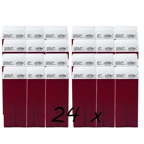 24 x Cera Roll On cartuchos de 100ml Vino - Depilion - Roll-on Cera para depilación