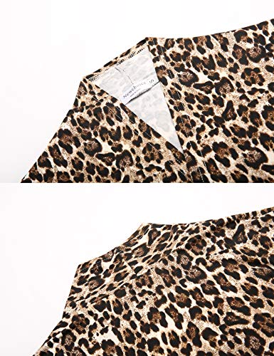 Newchoice Women's Casual Lightweight Cardigans Leopard Printed Long Sleeve Soft Drape Open Front Cardigan Sweaters (Multicolored, Xl) #TOP4
