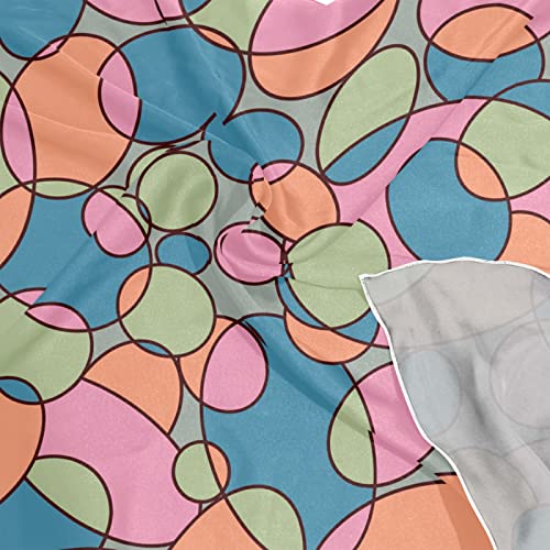Susiyo G277666990P265C302S508 Abstract Colorful Lines Square Scarves Silk Scarf Kerchief Hair Headscarves Neckerchief thumb #3
