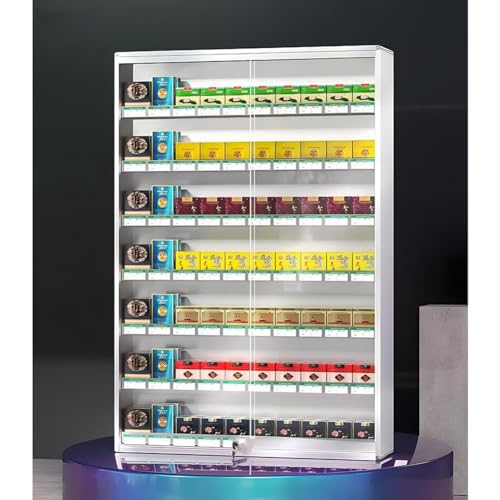 Vitrina de cigarrillos con cerradura de aluminio para tiendas