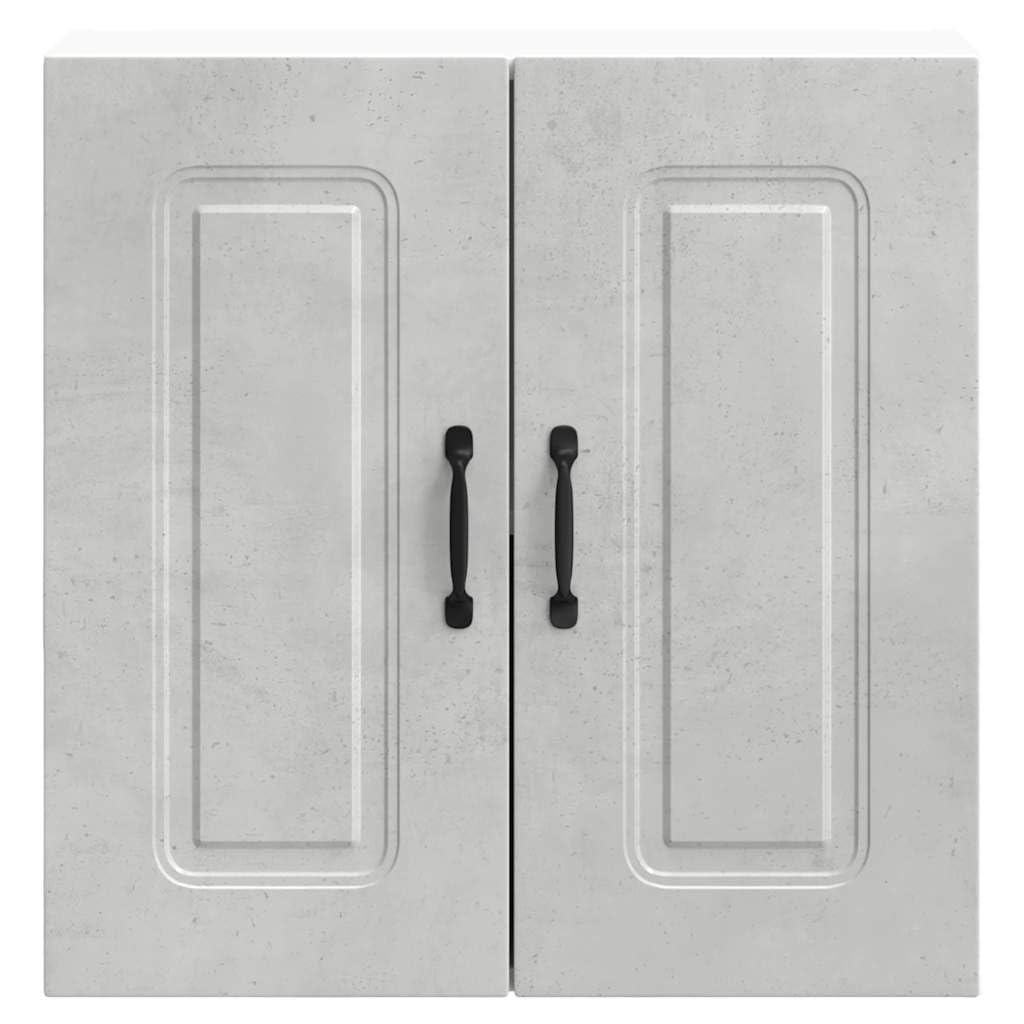 vidaXL Armoire Murale de Cuisine Kalmar Gris béton Bois d'ingénierie