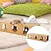 predolo Interactive Cat Tunnel with Scratching Pad and Ball for Indoor Use, XL