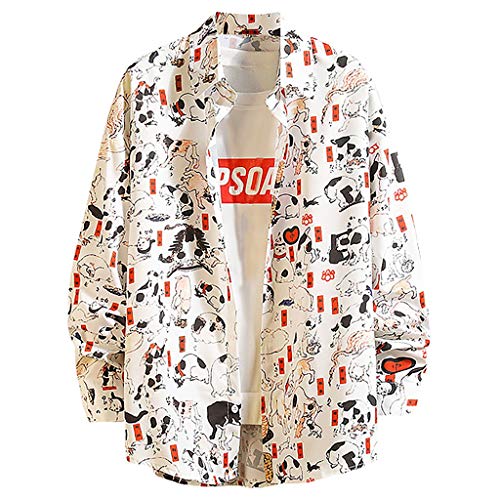 Chemise homme manches longues haut de gamme imprimé fluide mode printanière