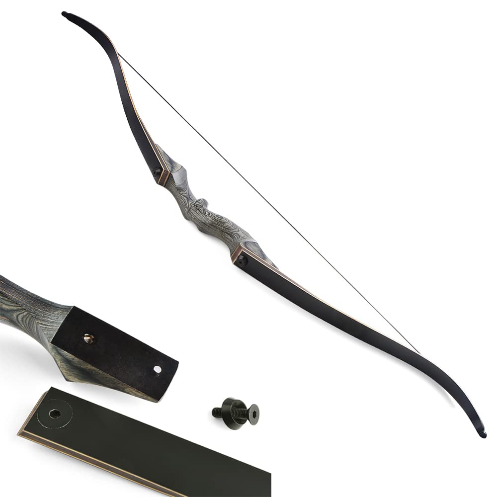 60 Pollici Tiro con L'Arco Takedown Arco Ricurvo e Frecce Set Adulti Arco da Caccia Riser in Legno Fatto a Mano 20-60lbs Archi Ricurvi