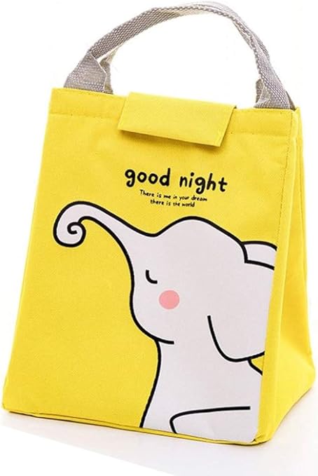 Amazon Milk Cherry キャラクター ランチバッグ 保冷 おしゃれ お弁当グッズ イエロー ランチバッグ ランチ巾着 ランチベルト オンライン通販