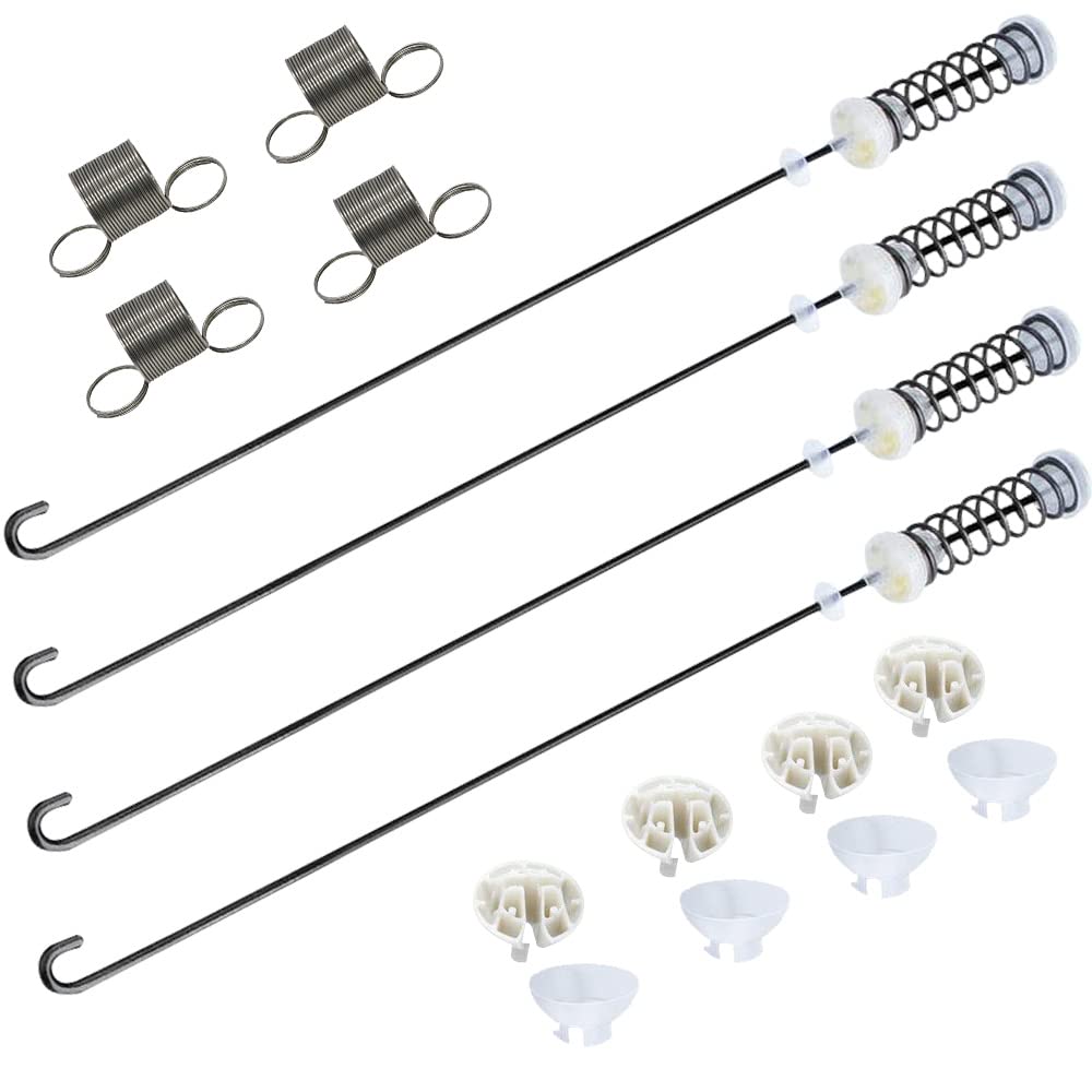Photo 1 of Upgraded W10780048 Washer Suspension Rod Kit (4pcs) and W10400895 Washer Suspension Springs (4pcs), Compatible for whirlpool kenmore amana maytag Washing Machines,Replace W10349191,W10257087,W10821948