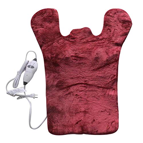 kowaku Calming Heat Massaging Heating Pad for Neck and Shoulders Back Massager for Men and Women Weighted - Red