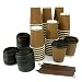 IDEAL PACK of 75 - 12 oz Disposable Triple-Walled Strong Paper Coffee Hot Cups, Travel Lids & Stirrers; Rippled To Go Coffee Cups, Disposable Travel Mug For Hot/Cold Coffee, Tea, Chocolate & Coco