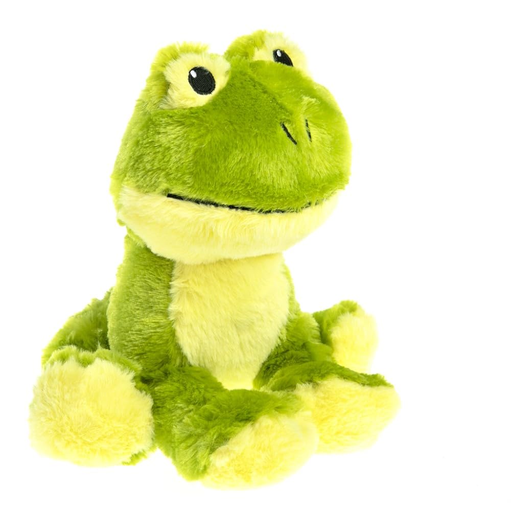 Pelucho - Bouillotte Peluche Grenouille - Bien-Être, Chaleur et Douceur - Micro-Ondable - Grains de Blé et Fleurs de Lavande - Fabriquée en France