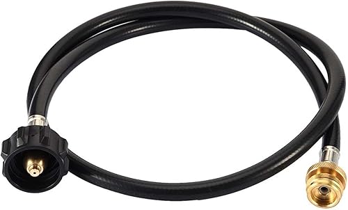 Fogatti Manguera adaptador de propano de 4 pies, adaptador de propano QCC1tipo 1 convertidor de 20 libras a 1 libra, manguera adaptador de propano