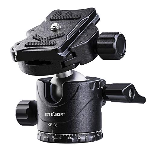 K&F Concept Professional Metal Tripod Ball Head 360 Degree Rotating Panoramic with 1/4