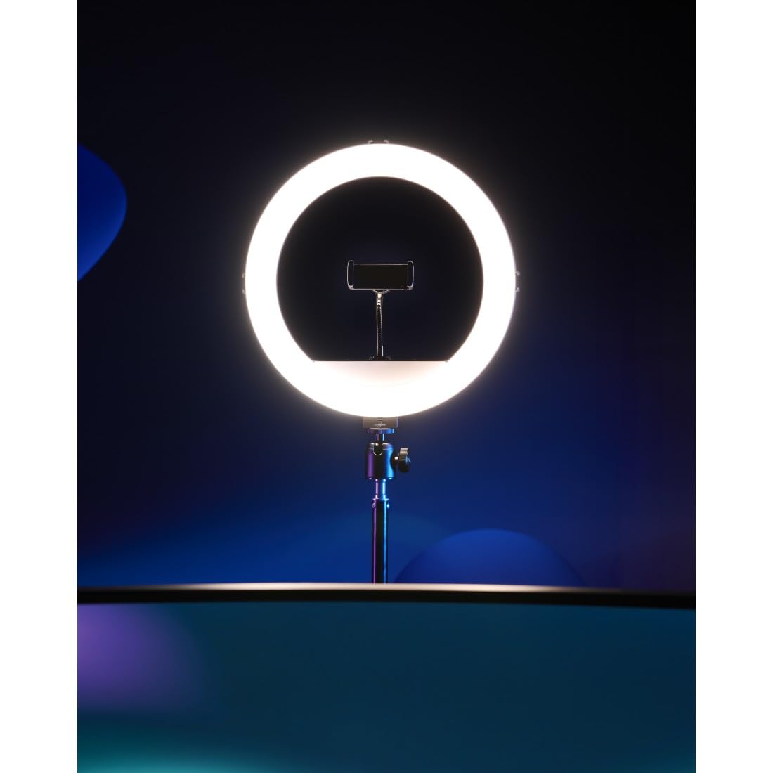 uRage LED-Ringleuchte Streamlight 900" (12“ Ring Light mit Stativ, 160 LEDs, 3 Farbtemperaturen, 10 Helligkeitsstufen, Handy- & Kamera-Halterung, Streaming Beleuchtung)