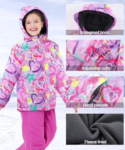 Hiheart Boys Girls Winter Ski Jacket & Pants Set 2-Piece Snowsuit4