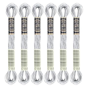 silver metallic embroidery floss