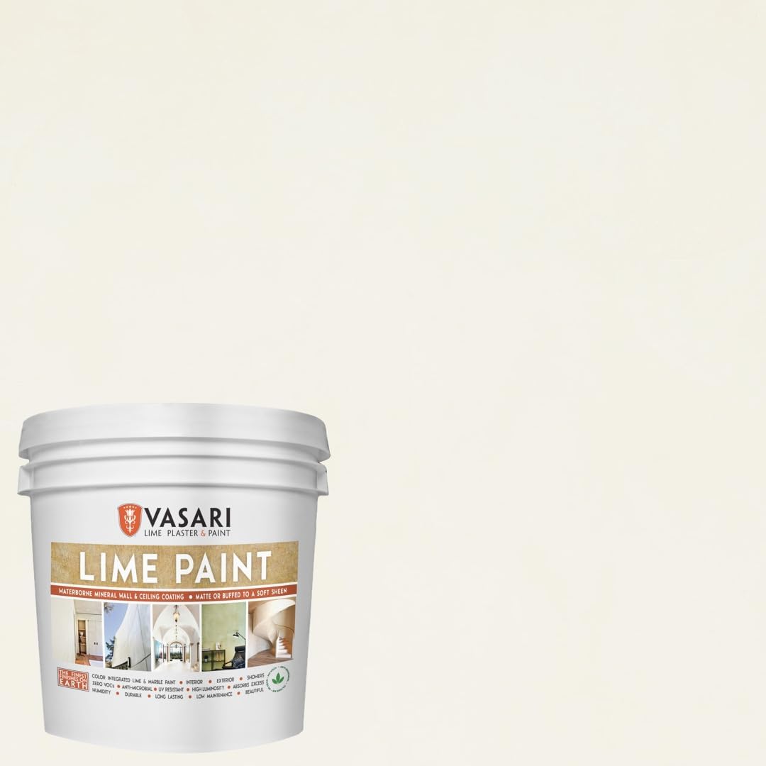 VASARI Lime Plaster & Paint | Lime Paint in Linen #2, 1 Gallon