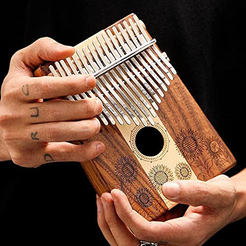 OBRARY Boîte à Piano Pouce Type de contreplaqué Maple 17 Kalimba Instrument de Musique Portable Soleil Fleur Solide… - Les Beatles, Paul McCartney, John Lennon, RIngo Starr, George Harrison OBRARY Boîte à Piano Pouce Type de contreplaqué Maple 17 Kalimba Instrument de Musique Portable Soleil Fleur Solide… – Image 5