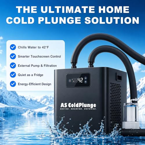 Image of AS ColdPlunge 1 /3HP Ice Bath Chiller & 100 Gal Cold Plunge Tub Bundle