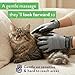 H HandsOn Pet Grooming Gloves - Patented #1 Ranked, Award Winning Shedding, Bathing, & Hair Remover Gloves - Gentle Brush for Cats, Dogs, and Horses (Black, Medium)